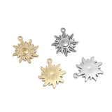 10pcs 316L Stainless Steel Plated Sun Charm Pendants for DIY Jewelry Making