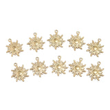 10pcs 316L Stainless Steel Plated Sun Charm Pendants for DIY Jewelry Making