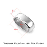 10pcs 316L Stainless Steel Large Hole Spacer Beads for DIY Bracelet