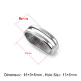 10pcs 316L Stainless Steel Large Hole Spacer Beads for DIY Bracelet