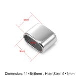 10pcs Stainless Steel Large Hole Spacer Beads for Bracelet DIY Jewelry Making