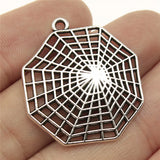 10pcs Spider Cobweb Charms Silver Plated Pendant Findings For Jewelry Making
