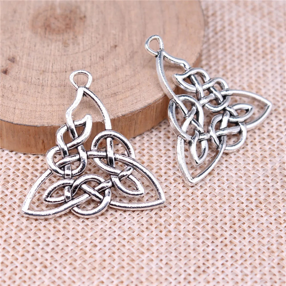 10pcs Antique Silver Celtic Knot Charms For Earring Making B16137
