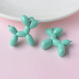10pcs 32*32mm 3D Balloon Dog Resin Charms Earring DIY Making Bracelet Keychain