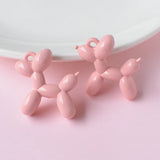 10pcs 32*32mm 3D Balloon Dog Resin Charms Earring DIY Making Bracelet Keychain