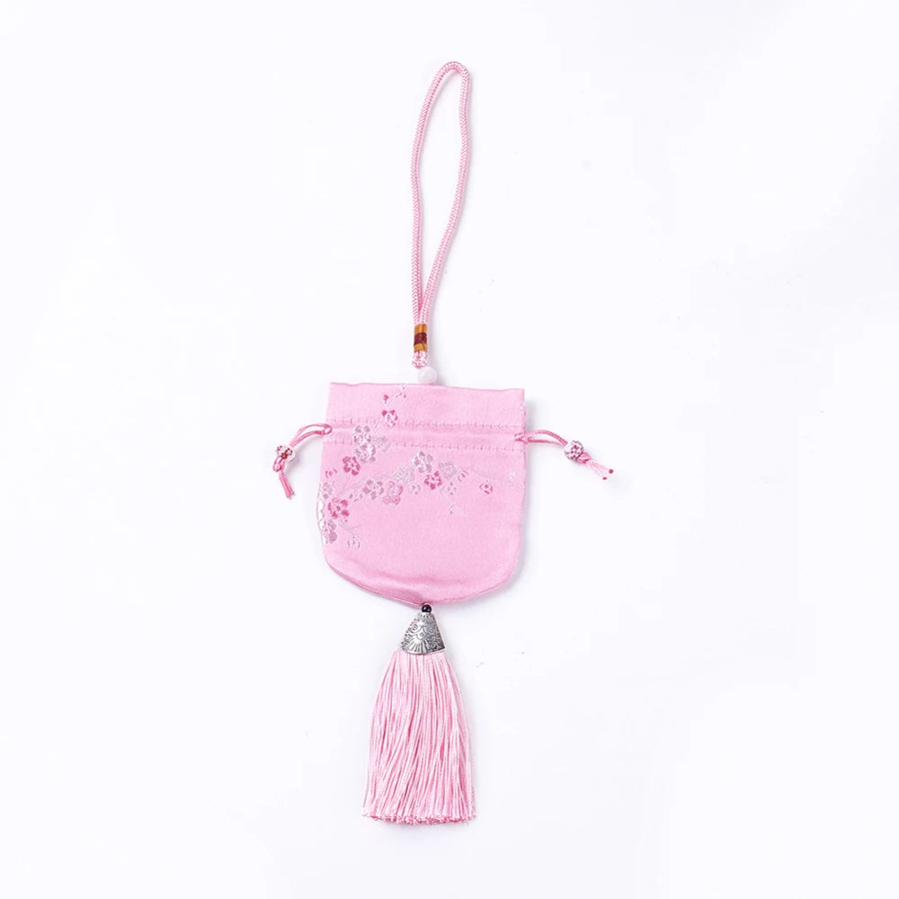 10pcs Silk Scented Sachet Perfume Bags with Tassel