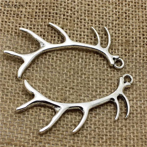 10pcs Christmas Big Antlers Charms Metal Jewelry Christmas Pendant
