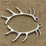10pcs Christmas Big Antlers Charms Metal Jewelry Christmas Pendant