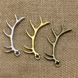 10pcs Christmas Big Antlers Charms Metal Jewelry Christmas Pendant