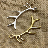 10pcs Christmas Big Antlers Charms Metal Jewelry Christmas Pendant