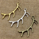 10pcs Christmas Big Antlers Charms Metal Jewelry Christmas Pendant