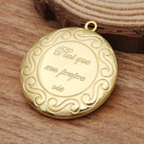 10pcs Round Locket Pendant Charms Multi-color Plated Brass Jewelry