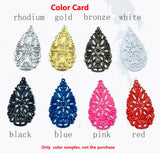 10pcs Filigree Leaf Wraps Metal Charms DIY Jewelry Craft