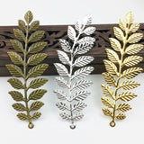 10pcs Filigree Leaf Wraps Metal Charms DIY Jewelry Craft