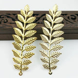 10pcs Filigree Leaf Wraps Metal Charms DIY Jewelry Craft