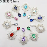 10pcs Flat Bottom Silver Alloy Pendant for DIY Jewelry Clothing Hair Accessories