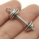 10pcs Antique Silver Barbell Charms For Earring Making B13564