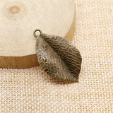 10pcs Antique Silver/Bronze Leaf Pendant Charm DIY