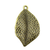 10pcs Antique Silver/Bronze Leaf Pendant Charm DIY
