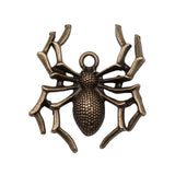 10pcs Antique Bronze Spider Charms for Jewelry Making