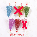 10pcs Rainbow Glitter Unicorn Horn Charms 36*17mm DIY Necklace Pendant Keychain
