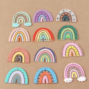 10pcs Rainbow Charms for Earrings Necklaces DIY Jewelry Making Accessories