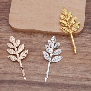 10pcs Retro Forest Barrettes Hair Accessories Tree Leaf Side Clip DIY Gift