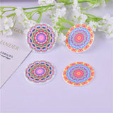 10pcs Round Flower Acrylic Charms 38x38mm DIY Earring Jewelry Making