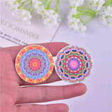 10pcs Round Flower Acrylic Charms 38x38mm DIY Earring Jewelry Making