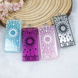 10pcs Sun Tarot Charms Resin Cabochons Glitter Accessory