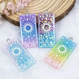 10pcs Sun Tarot Charms Resin Cabochons Glitter Accessory