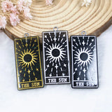 10pcs Sun Tarot Charms Resin Cabochons Glitter Accessory