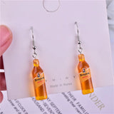 10pcs 3D Beer Bottle Resin Charms DIY Earring Accessory 8*34mm