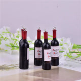 10pcs 3D Wine Bottle Resin Charms for DIY Earring Keychain