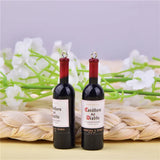 10pcs 3D Wine Bottle Resin Charms for DIY Earring Keychain