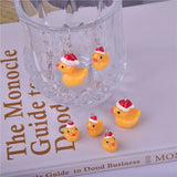 10pcs Christmas Duck Resin Charms for Jewelry Making
