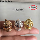 10pcs 3D Brass Lantern Charms 17x20mm Chinese Lantern Charms For Jewelry Making