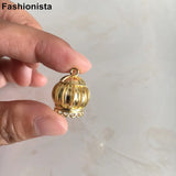 10pcs 3D Brass Lantern Charms 17x20mm Chinese Lantern Charms For Jewelry Making