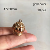 10pcs 3D Brass Lantern Charms 17x20mm Chinese Lantern Charms For Jewelry Making
