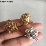 10pcs 3D Brass Lantern Charms 17x20mm Chinese Lantern Charms For Jewelry Making