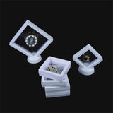 10pcs 3D Floating Frame Shadow Box Jewelry Display Stand Ring Pendant Holder
