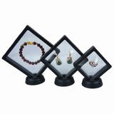 10pcs 3D Floating Frame Shadow Box Jewelry Display Stand Ring Pendant Holder