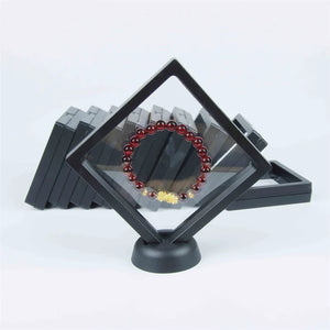 10pcs 3D Floating Frame Shadow Box Jewelry Display Stand Ring Pendant Holder