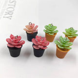 10pcs 3D Green Plant Resin Charms for Jewelry Making DIY Earrings C1207