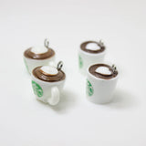 10pcs 3D Heart Coffee Cup Resin Charms for Earring DIY Jewelry
