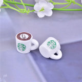 10pcs 3D Heart Coffee Cup Resin Charms for Earring DIY Jewelry