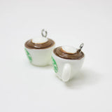 10pcs 3D Heart Coffee Cup Resin Charms for Earring DIY Jewelry