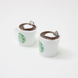 10pcs 3D Heart Coffee Cup Resin Charms for Earring DIY Jewelry