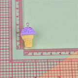 10pcs Ice Cream Resin Charms for DIY Earring Key Chains