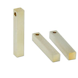 10pcs 3D Rectangle Brass Stamping Blanks 1 1/2 x 1/4